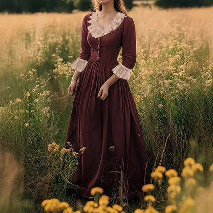 Vintage Flared Chiffon Dress