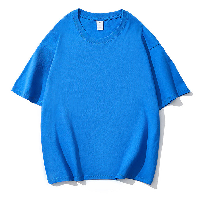 Solid color short-sleeve cotton T-shirt Men