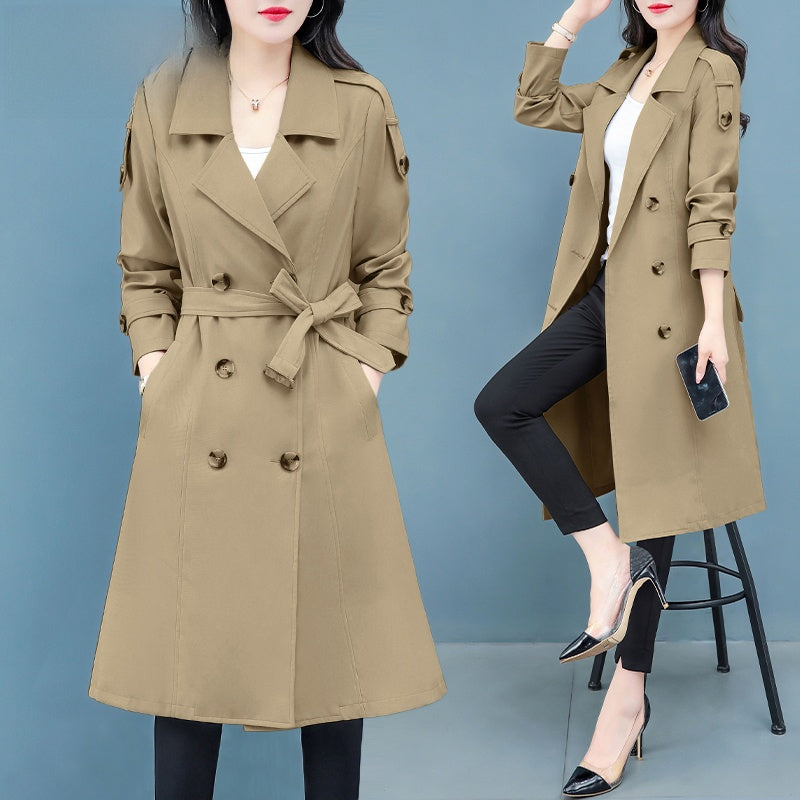 Womens Mid-Length Windbreaker Jacket