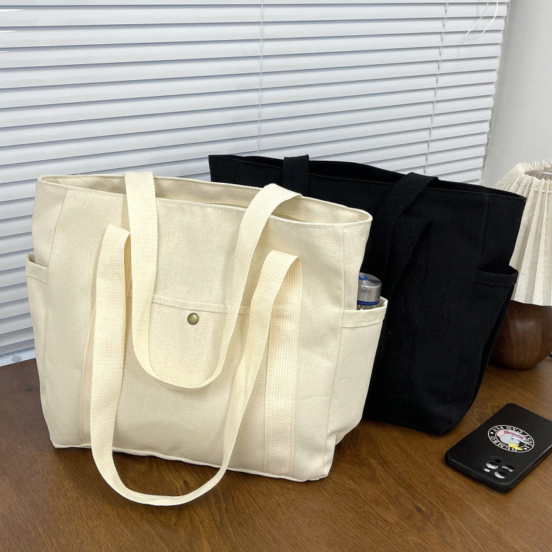 Large Capacity Canvas Tote Bag for Work and Daily Use