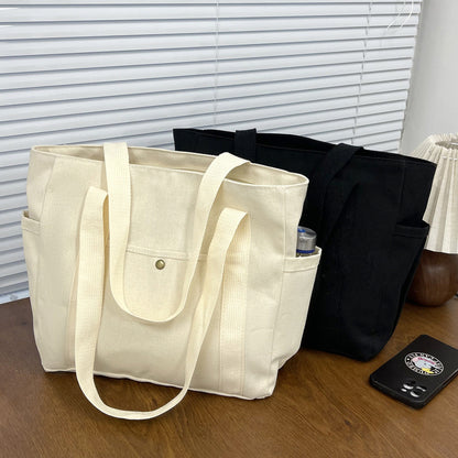Large Capacity Canvas Tote Bag for Work and Daily Use