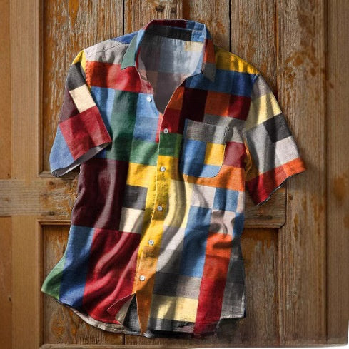 Retro Plaid Long Sleeve Shirt