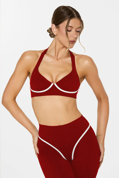 Womens Yoga Jacket Set with Trousers and Bra
