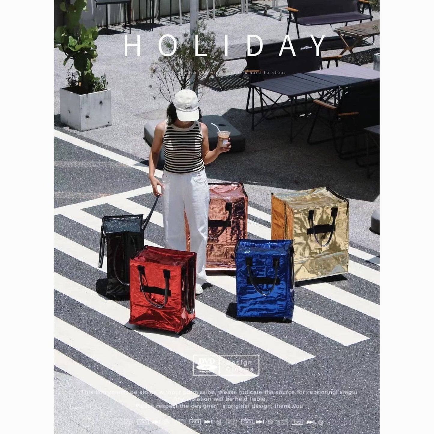 Foldable Trolley Bag with Wheels and Insulation