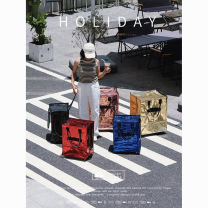 Foldable Trolley Bag with Wheels and Insulation