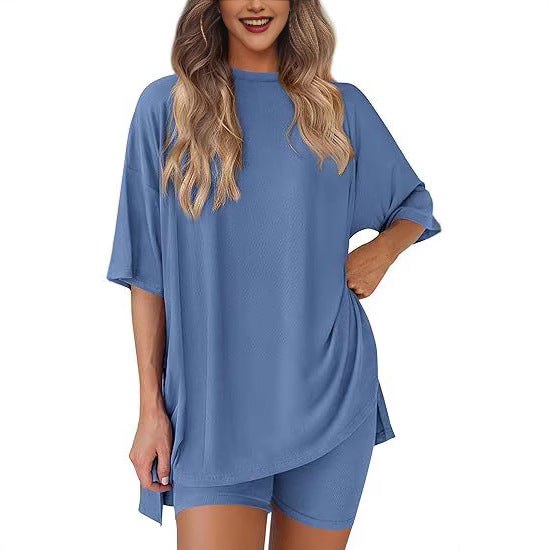 Women's Casual Short Sleeve Top and Shorts Set