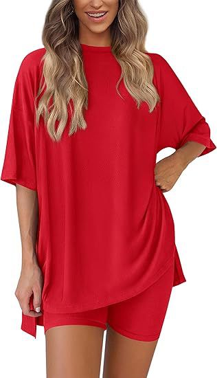 Women's Casual Short Sleeve Top and Shorts Set