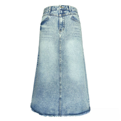 Retro denim skirt for women