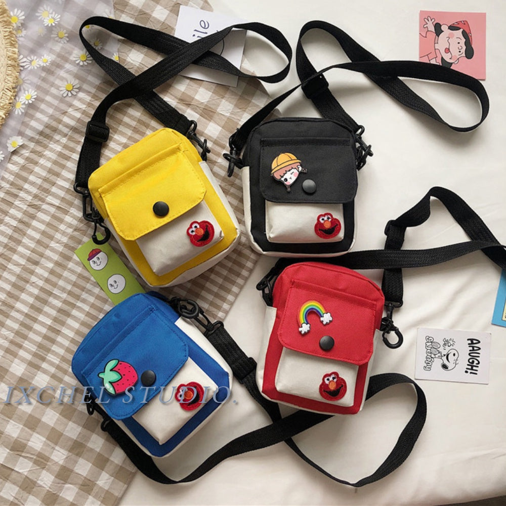 Cute Small Bag New Trendy Japanese Literary Girl Mobile Phone Bag Sweet Student Canvas Messenger Bag