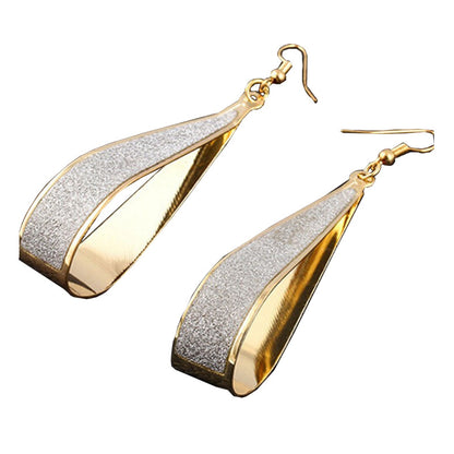 The New Korean Trend European And American Rock Nightclub Is Frosted Water Drop Earrings