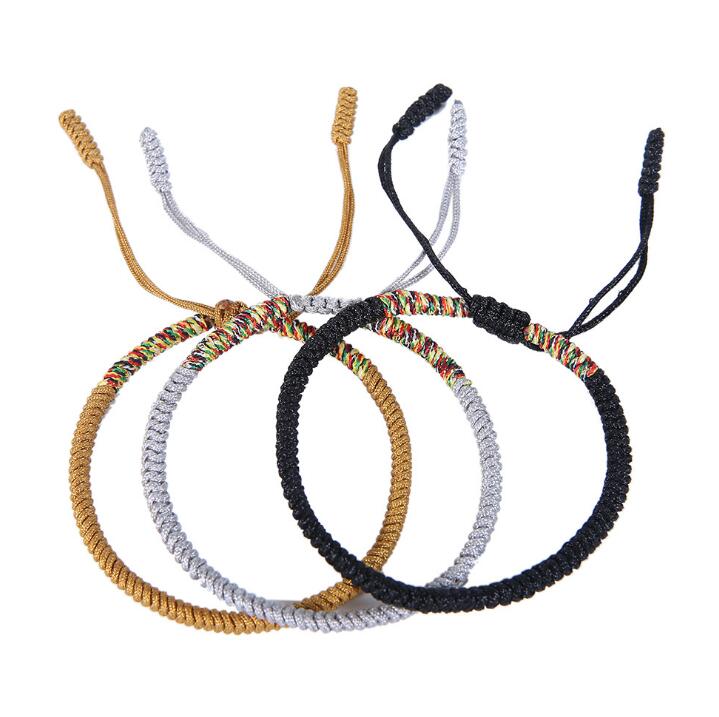 10pcs Multi Color Tibetan Buddhist Good Lucky Charm Tibetan Bracelets Handmade Knots Rope Bracelet