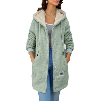 Fleece Lined Embroidered Womens Jacket