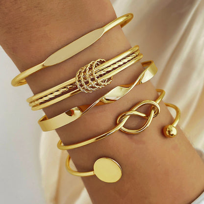Metal six-piece bracelet set