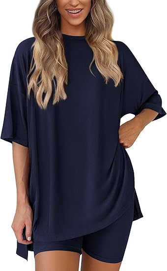 Women's Casual Short Sleeve Top and Shorts Set