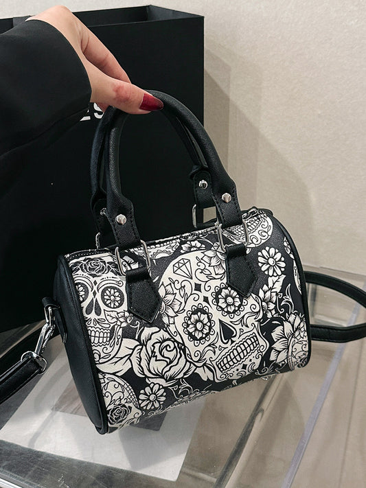 Fashion Skull Print Womens Shoulder Bag