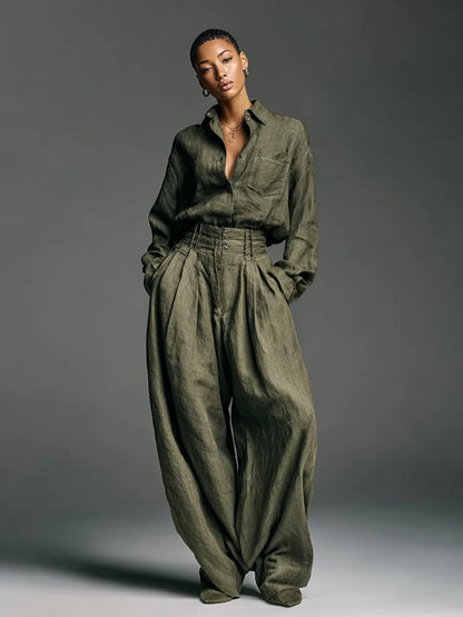 Long Sleeve Shirt and Pants Set