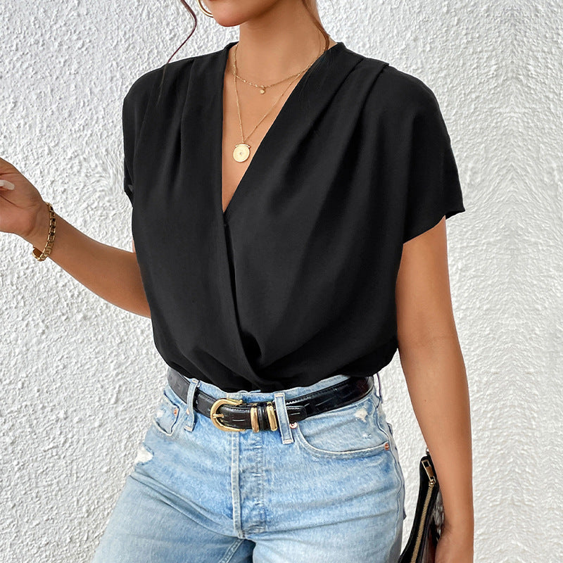 Womens Casual V-Neck Jumpsuit