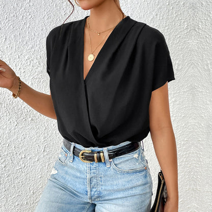 Womens Casual V-Neck Jumpsuit