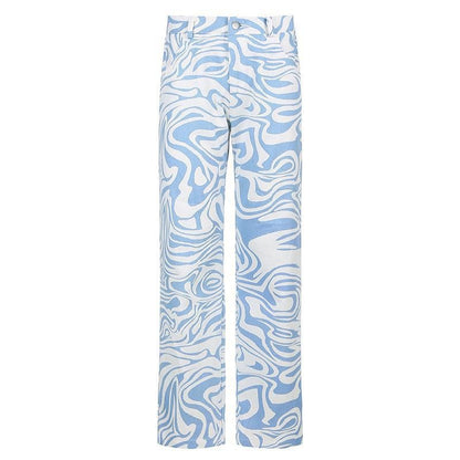 Women's High Waist Straight Leg Jeans