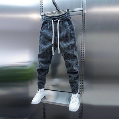 Chanel Style Striped Sweatpants Men Loose Casual Trousers
