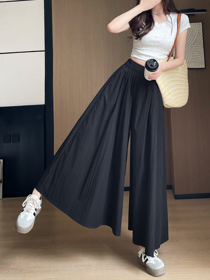 Womens High Waist Wide Leg Skirt Pants