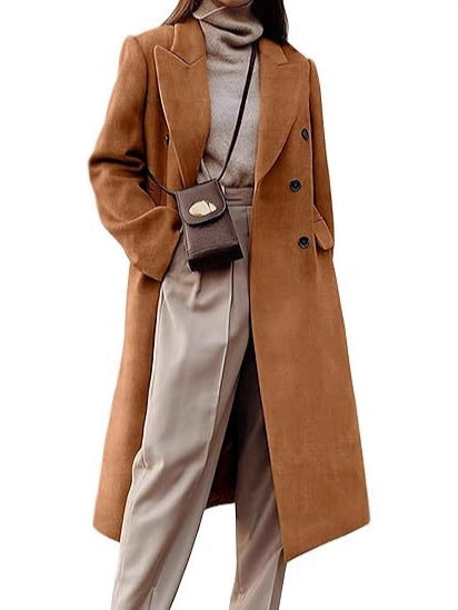 Double-Breasted Slim Outwear Coat