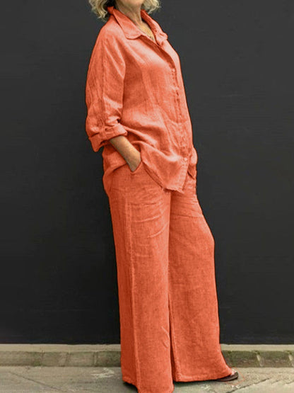 Women's Casual Shirt and Pants Set