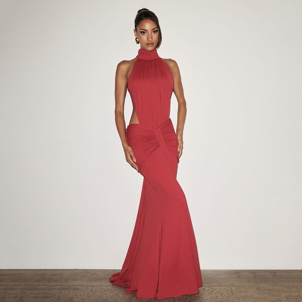 Elegant Backless Mermaid Evening Dress