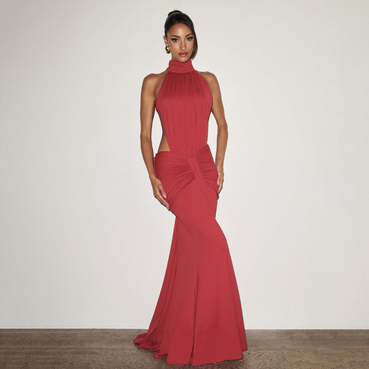 Elegant Backless Mermaid Evening Dress