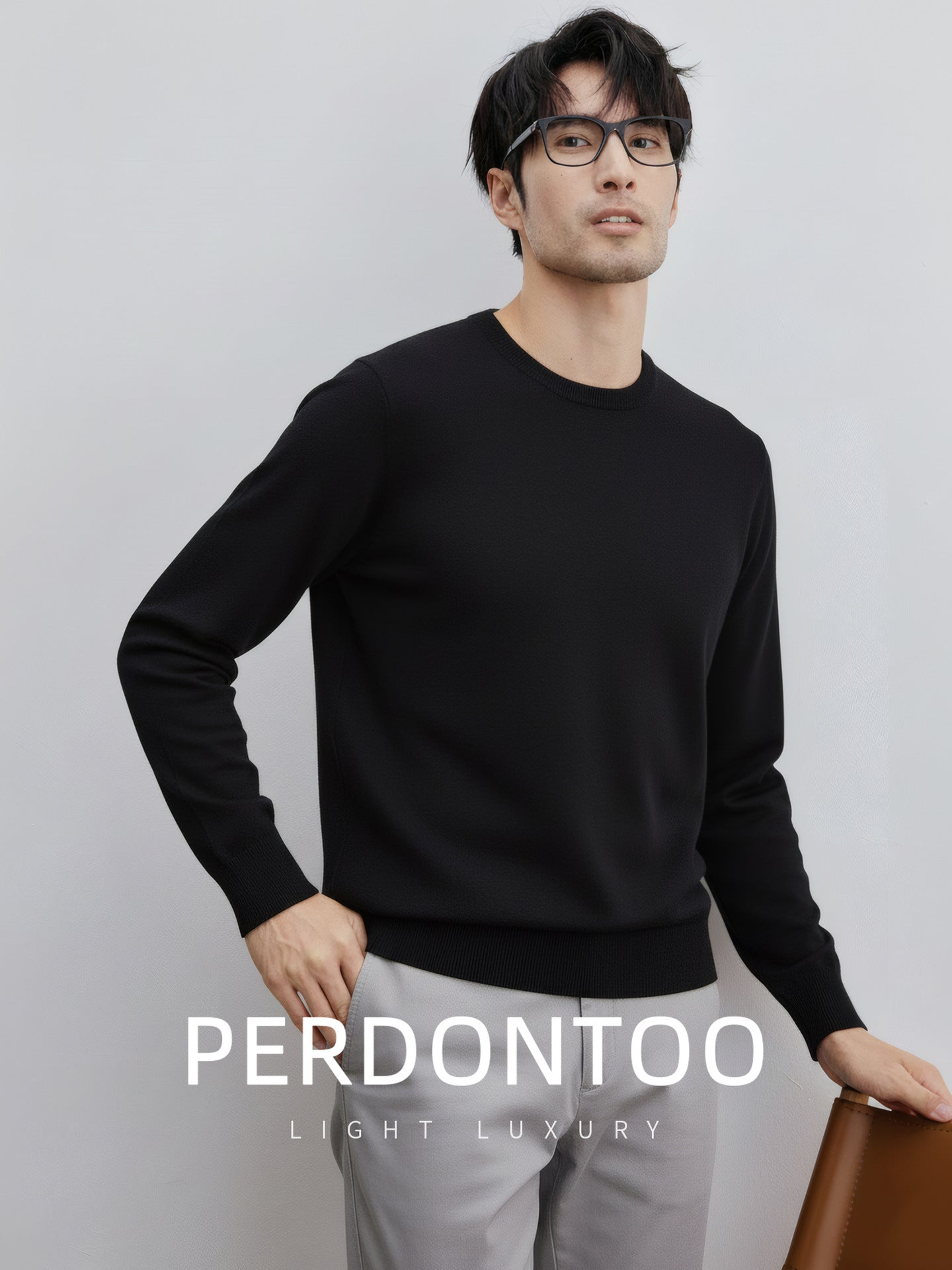 Mens Wool Blend Knit Sweater