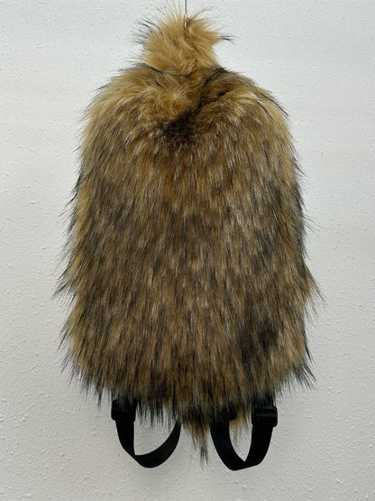 Ciseonik Hot-Selling School Bag, Fur Backpack, Women's Furry Bag, New Versatile Travel Plush Backpack