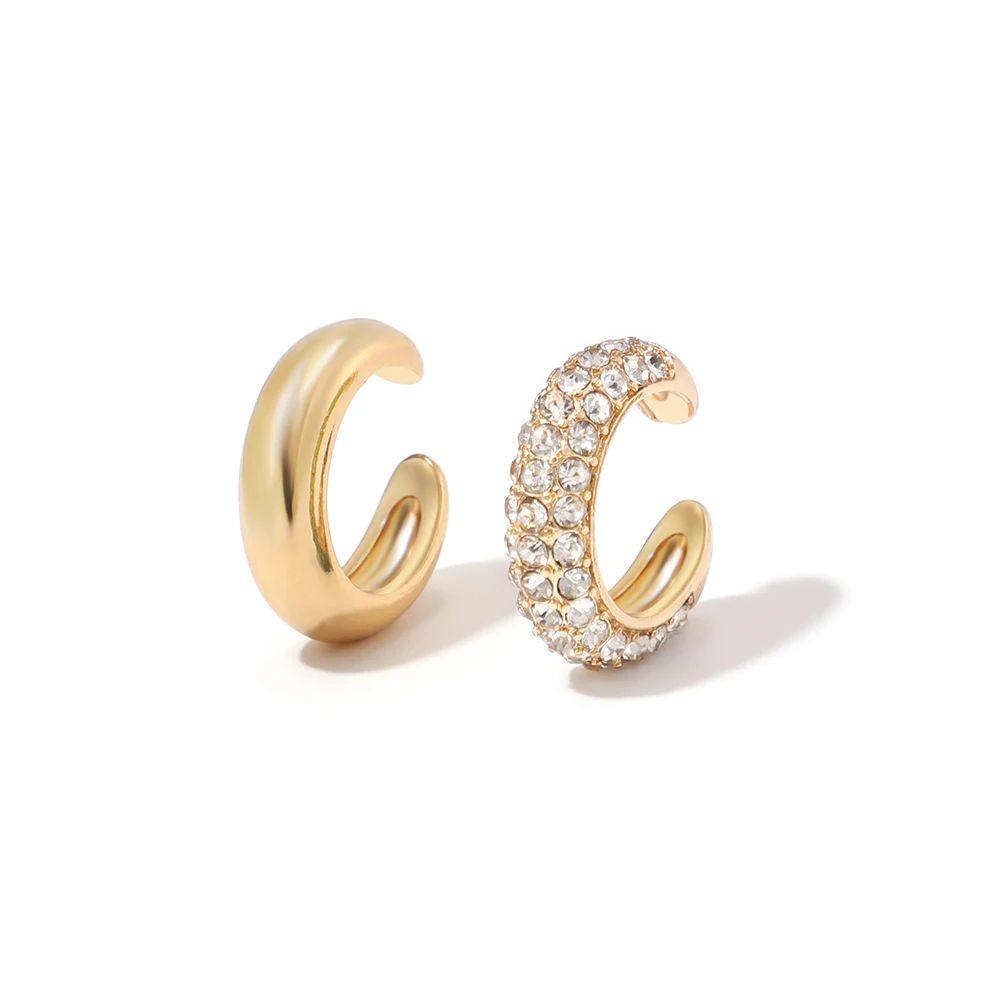 Pearl clip earrings with ear cartilage clips