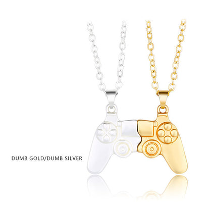 Magnet Necklace Game Console Handle Couple Necklace a Pair Of Magnetite Stone Personality Men And Women Necklace Gift