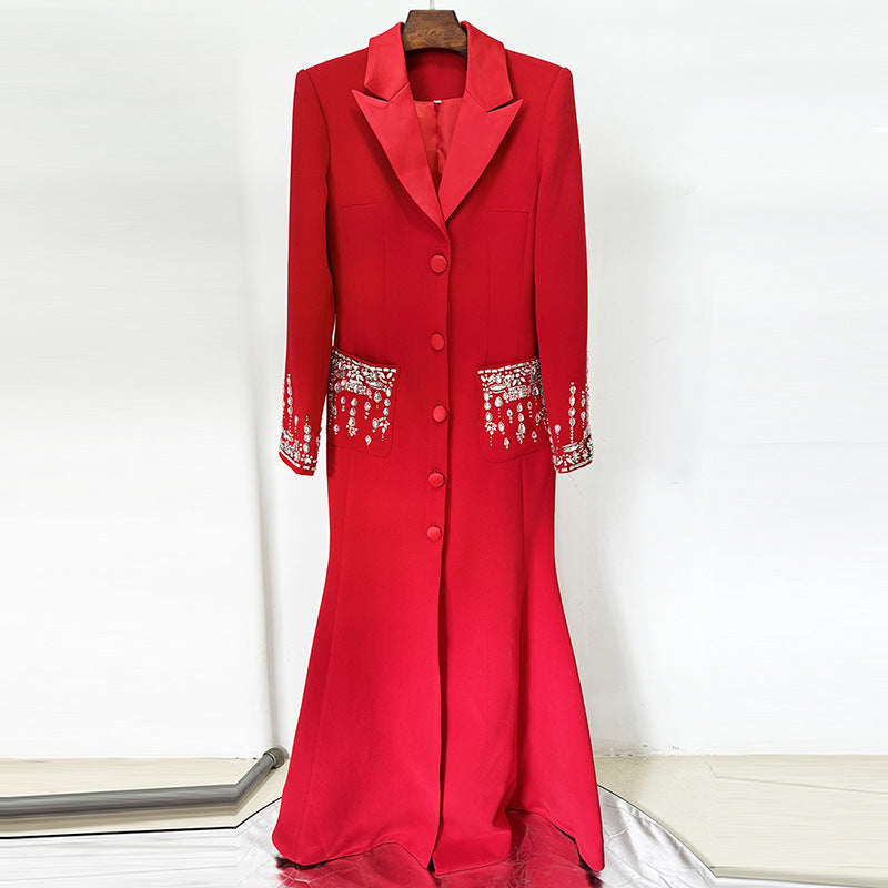 Elegant Beaded Mermaid Evening Gown