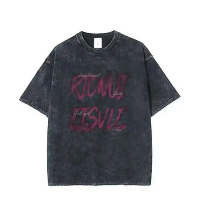 Washed Cotton Casual T-Shirt