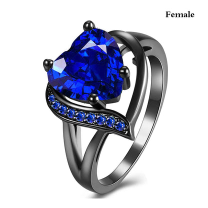 Red and Blue Gemstone Ring