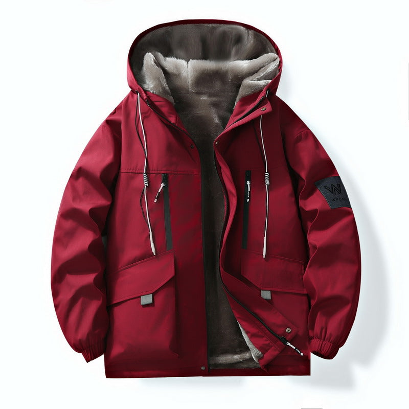 Men's thick and warm padded loose-fitting cotton coat