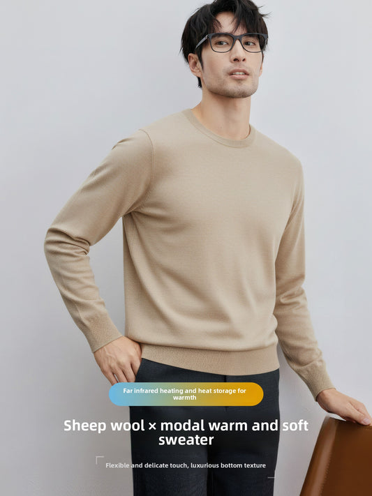 Mens Wool Blend Knit Sweater