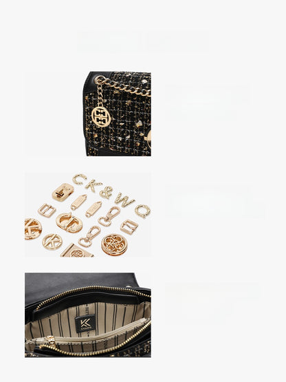 Women's Small Square Shoulder Bag with Chain Handle
