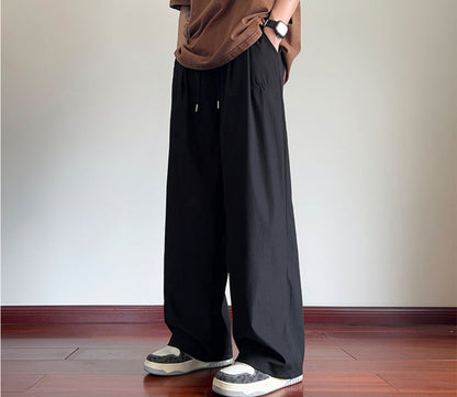 Ice silk casual pants for men in summer thin design