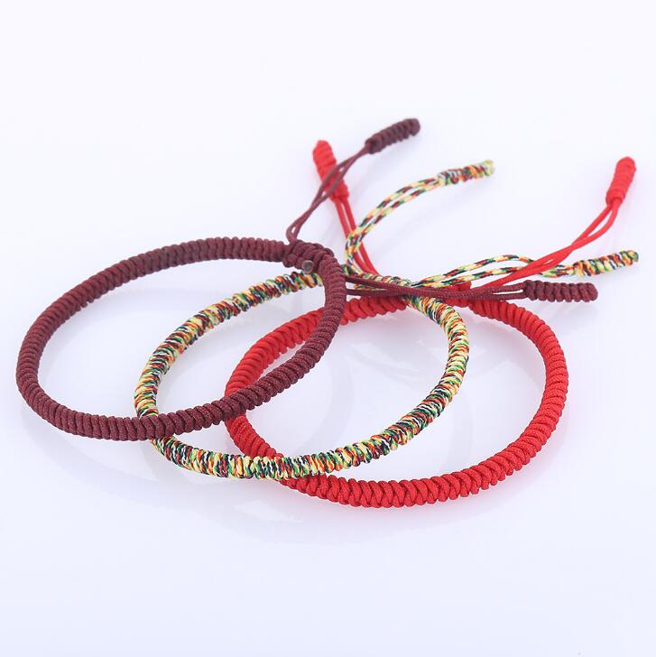 10pcs Multi Color Tibetan Buddhist Good Lucky Charm Tibetan Bracelets Handmade Knots Rope Bracelet
