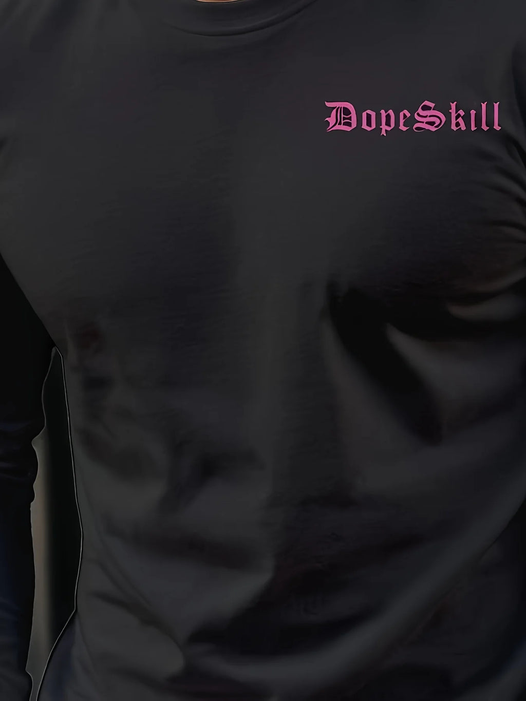 Men's Funny Dollar Pattern Printed Long Sleeve T-Shirt Trendy Round Neck Top Comfortable and Breathable for Daily Travel