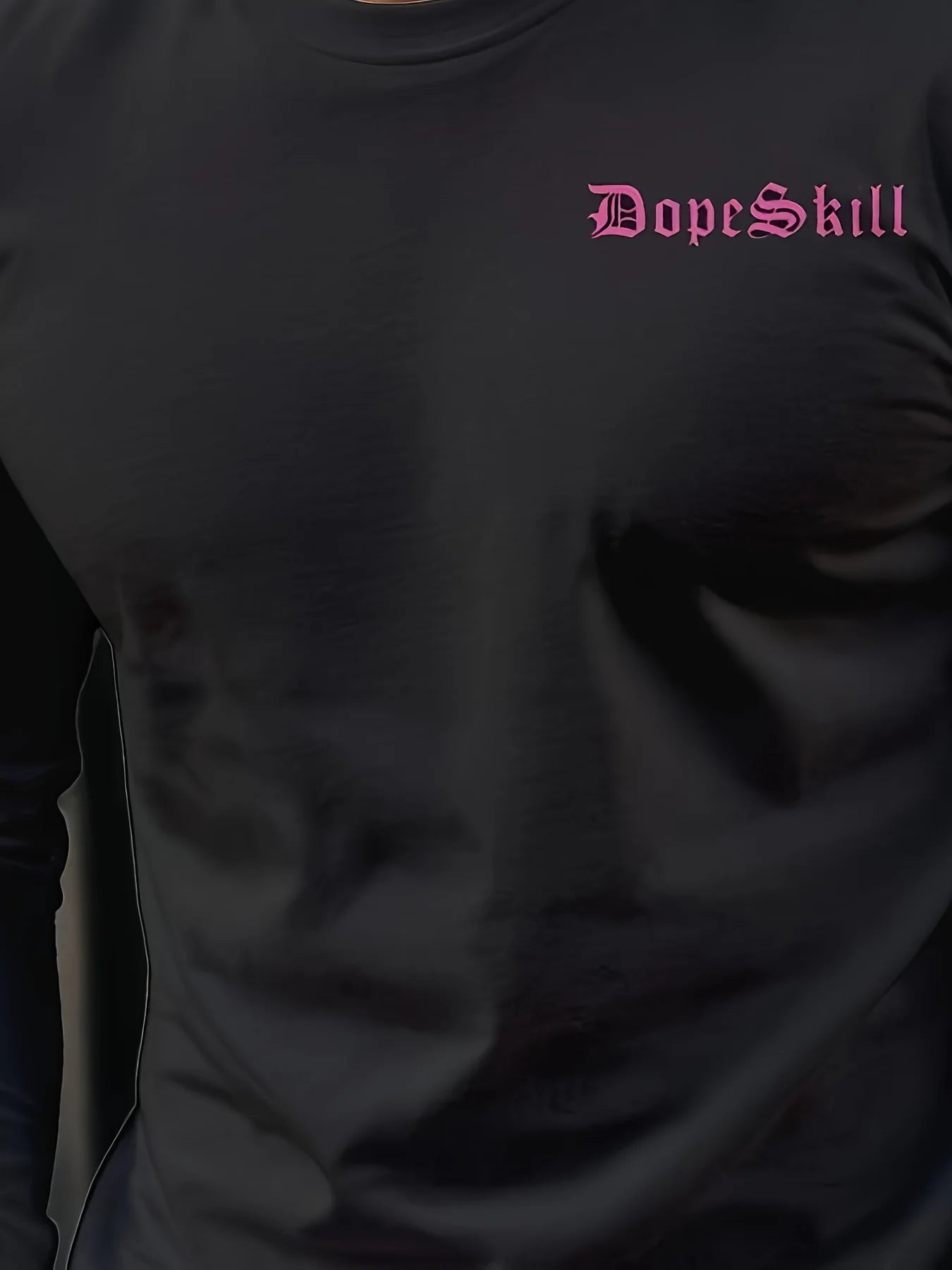 Men's Funny Dollar Pattern Printed Long Sleeve T-Shirt Trendy Round Neck Top Comfortable and Breathable for Daily Travel