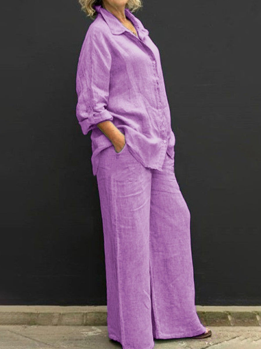 Women's Casual Shirt and Pants Set