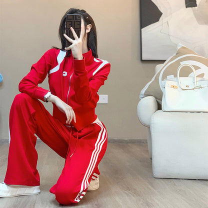 Fleece-Lined and Thickened Sportswear Set