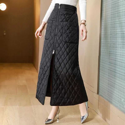 Womens A-Line Down Cotton Skirt
