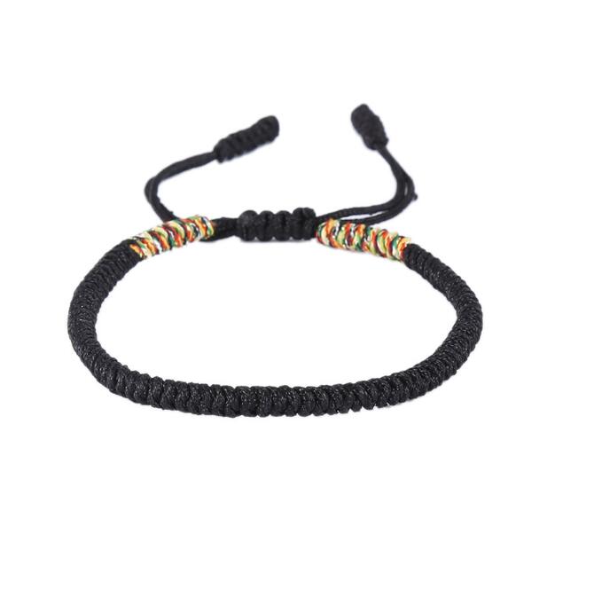 10pcs Multi Color Tibetan Buddhist Good Lucky Charm Tibetan Bracelets Handmade Knots Rope Bracelet