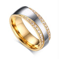 Vnox Wedding Rings for Women Men Promise Lover Valentine's Day Gift