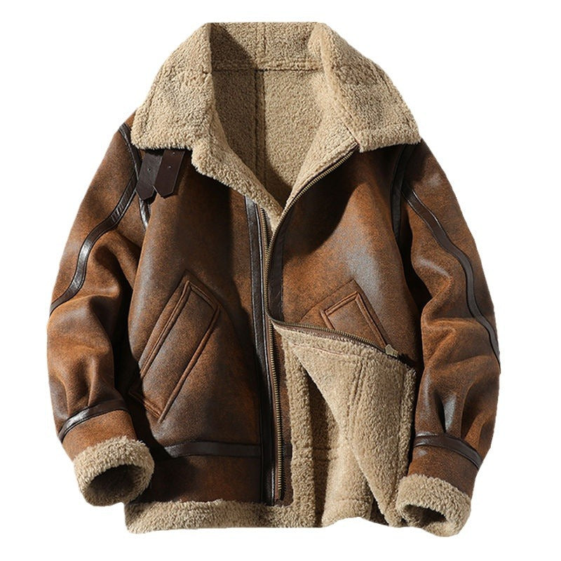 Cashmere-Lamb Fur Coat