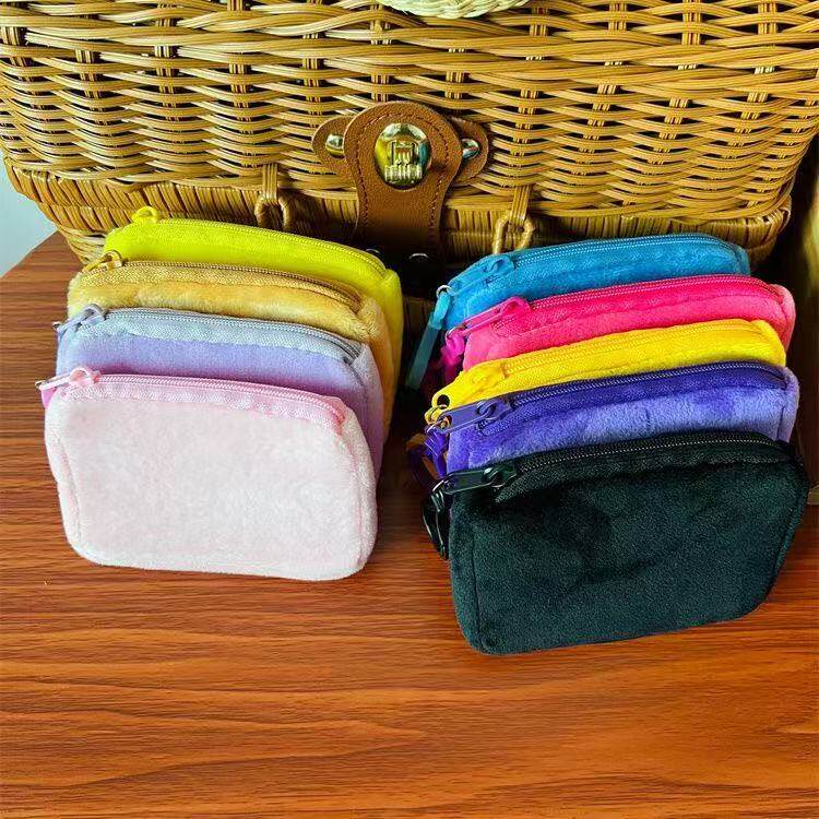 Solid Color Plush Coin Purse